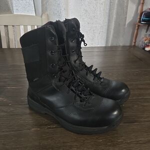 First Tactical 8" Side Zip Boots With Kuba Kick Defence Accessory Black.